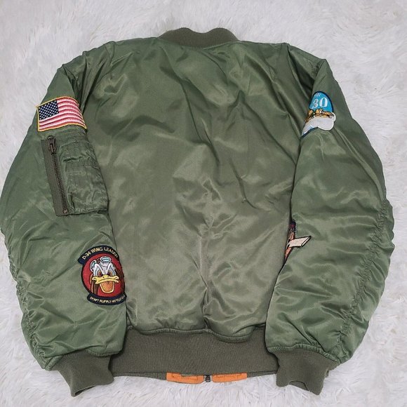 Disneyland Resort Mickey Jacket Flying Ace Size S 5/6 Reversible Bomber Jacket - Picture 8 of 10